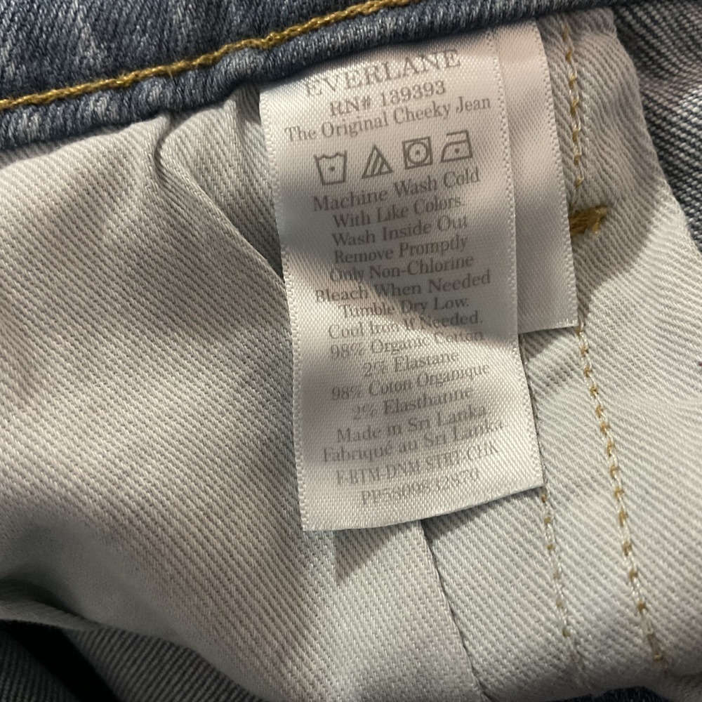 EVERLANE The Original Cheeky Jean Straight Leg High Rise Crop Denim Size 34 - Picture 6 of 8